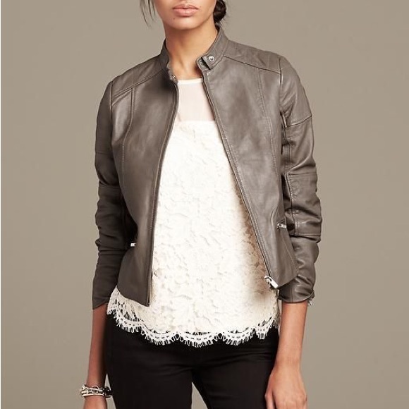 Banana Republic Leather Moto Jacket